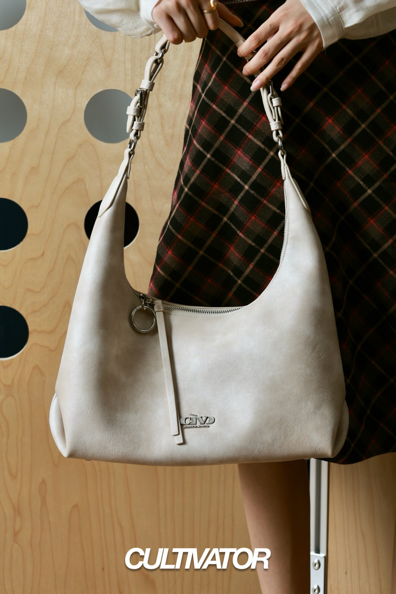 Leather Commuter Hobo Bag