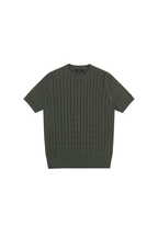 Cable Knit Crewneck T-Shirt