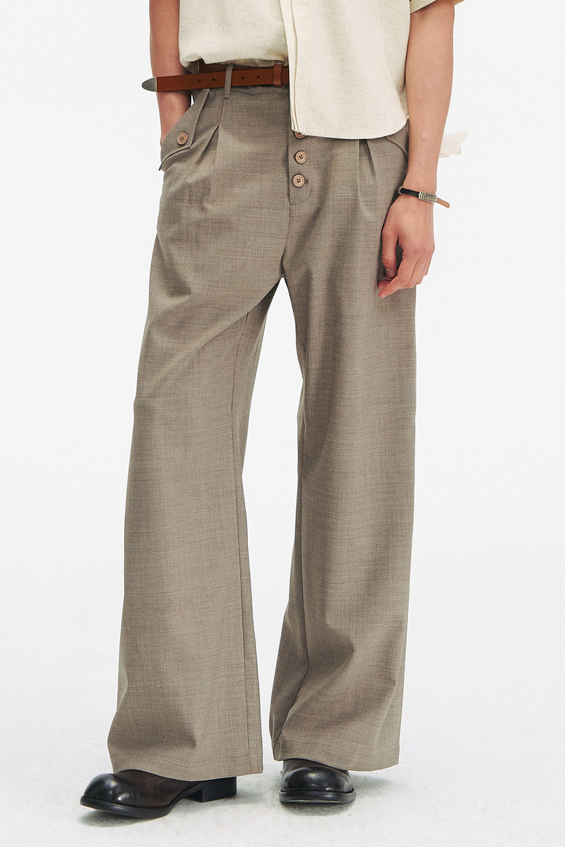 Textured Wool Trousers