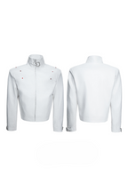 Croc Embossed Leather Jacket