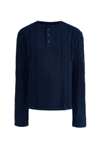 Cable Knit Henley Sweater