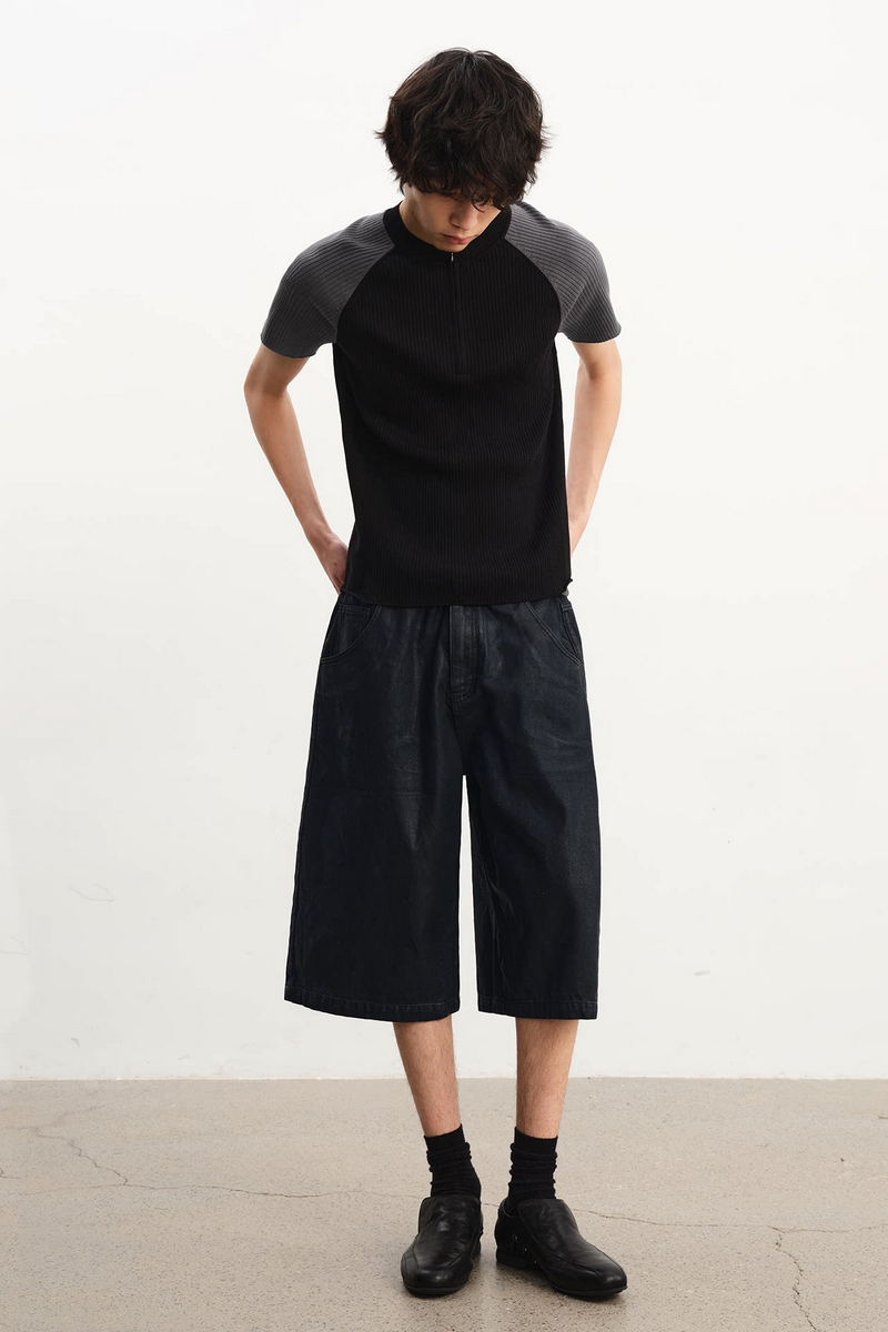 Waxed Cropped Jeans