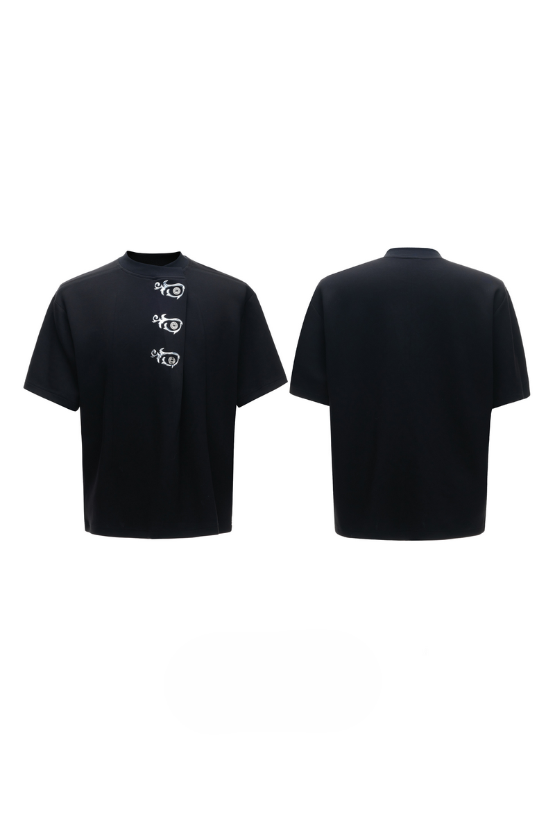 Asymmetric Embroidered T-Shirt