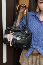 Retro Colorblock Pillow Bag