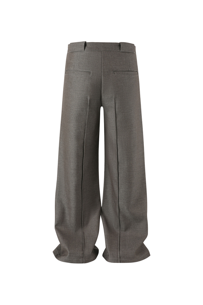Straight Pleated Trousers