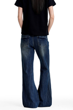 Whiskered Bootcut Flare Jeans