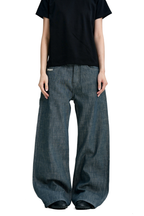 Aqua Stitch Barrel Jeans