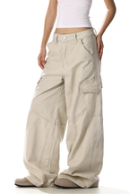 Distressed Washed Cargo Pants