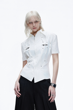 Pleated Studded Shirt