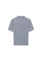 Cable Knit Polo Shirt