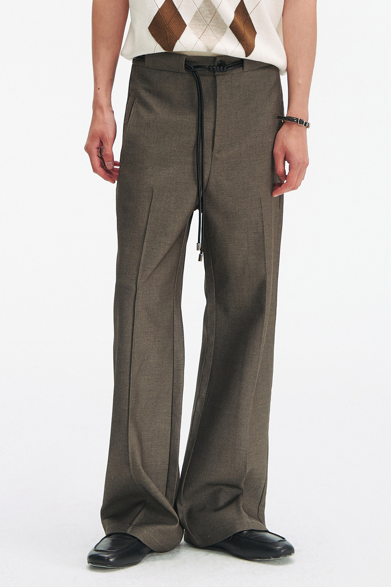 Straight Pleated Trousers