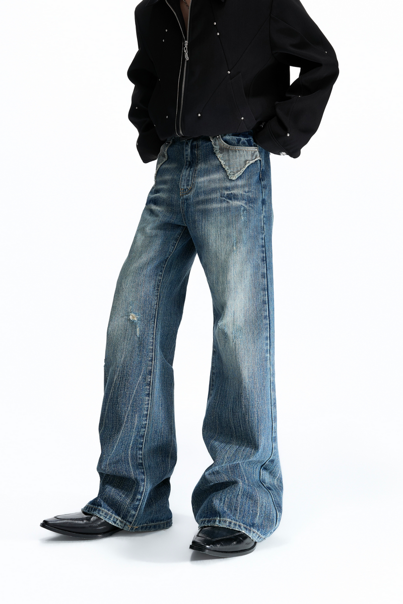 Distressed Flare Jeans