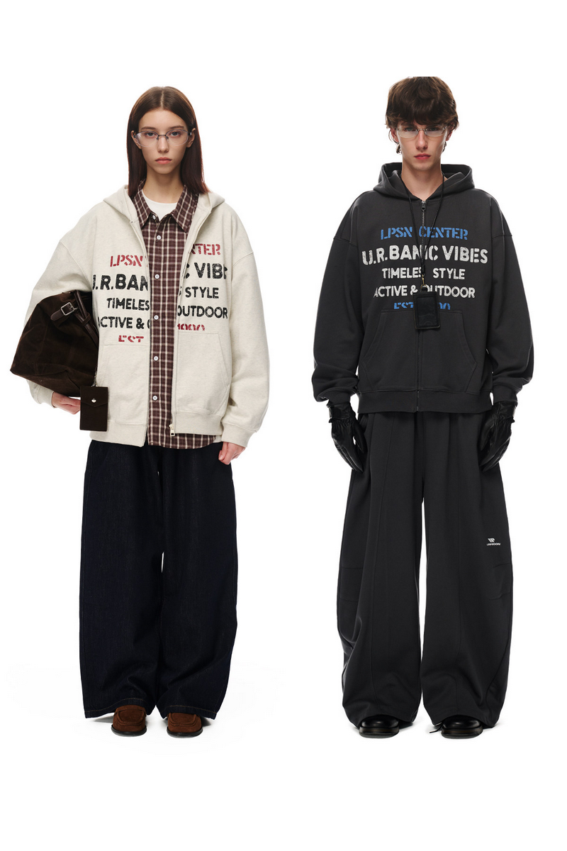 Graphic Zip Hoodie