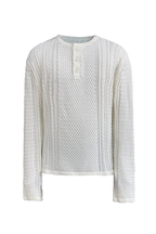 Cable Knit Henley Sweater