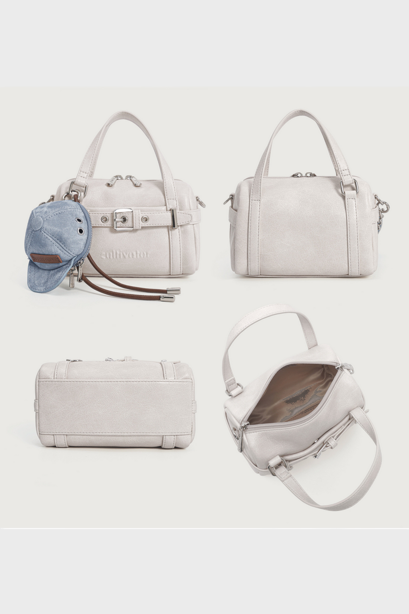 Leather Moto Pillow Bag