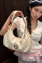 Retro Crescent Hobo Bag