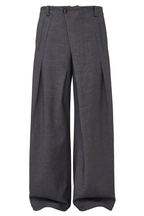 Layered Pleated Wide Pants