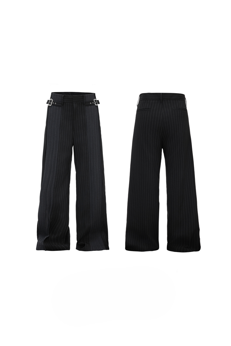 Striped Wide Leg Trousers