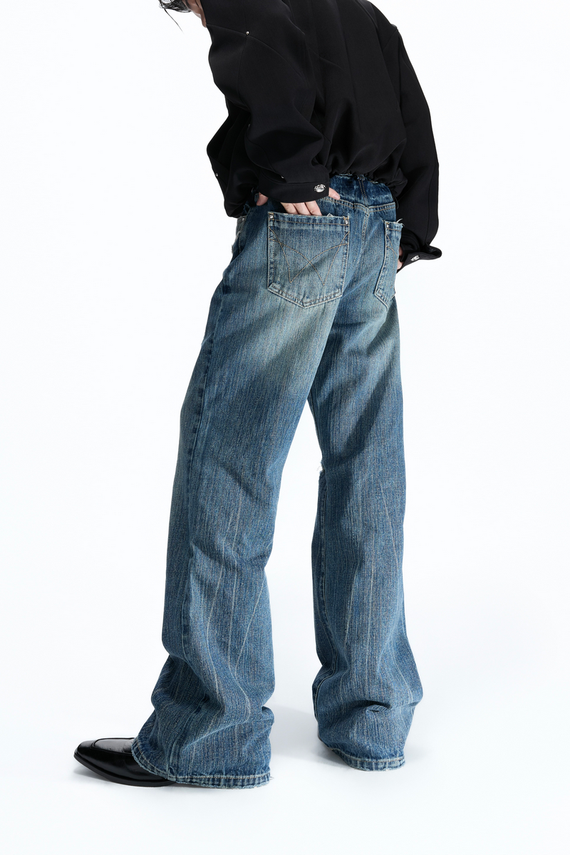 Distressed Flare Jeans