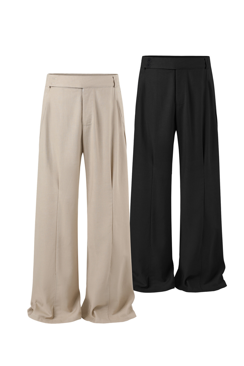 Pleated Linen Trousers