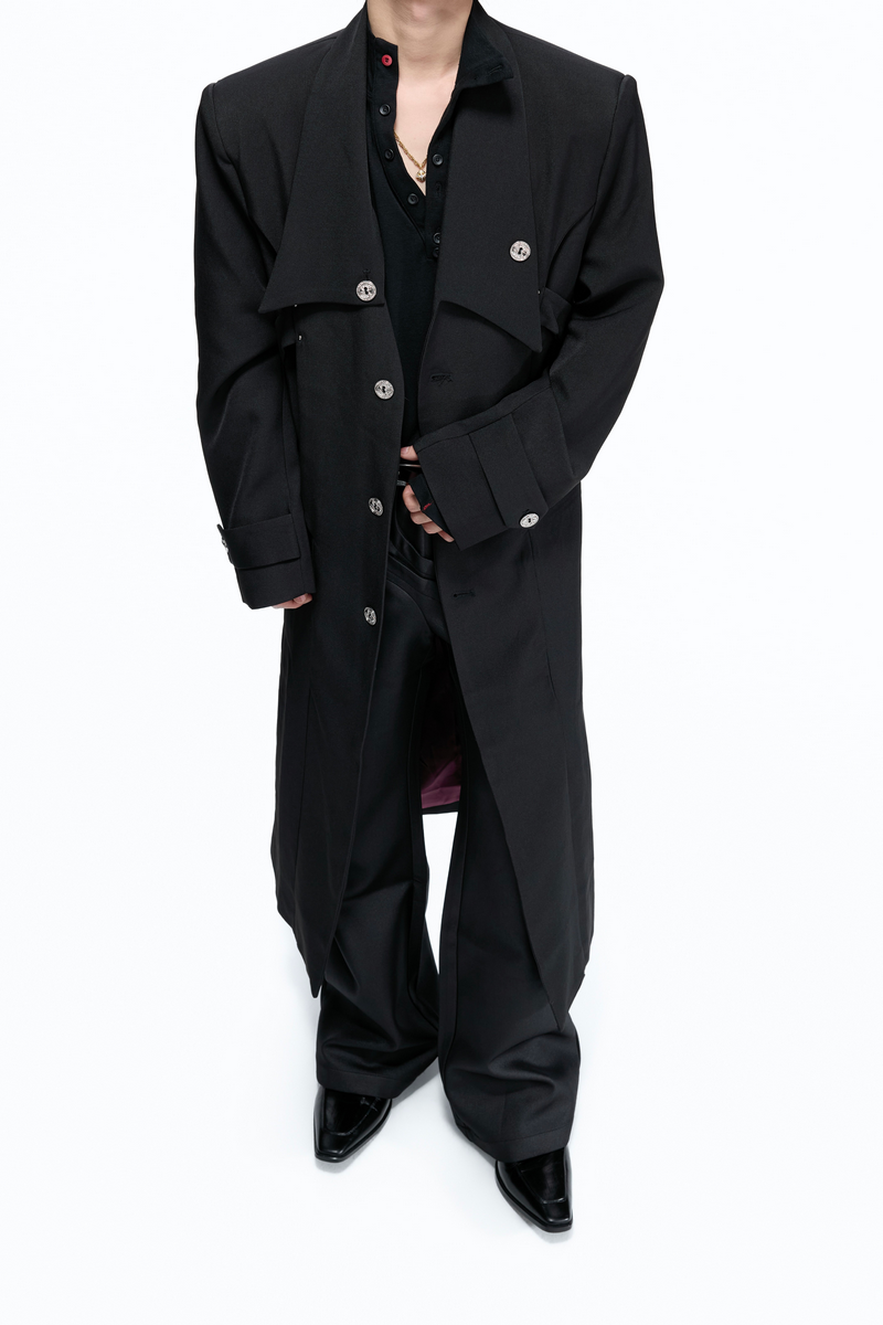 Deconstructed Long Trench Coat