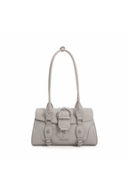 Leather Moto Baguette Bag