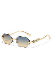 Gold Frame With Green And Yellow Lenses