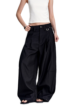 Pleated Wide Leg Trousers