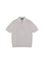 Cable Knit Polo Shirt
