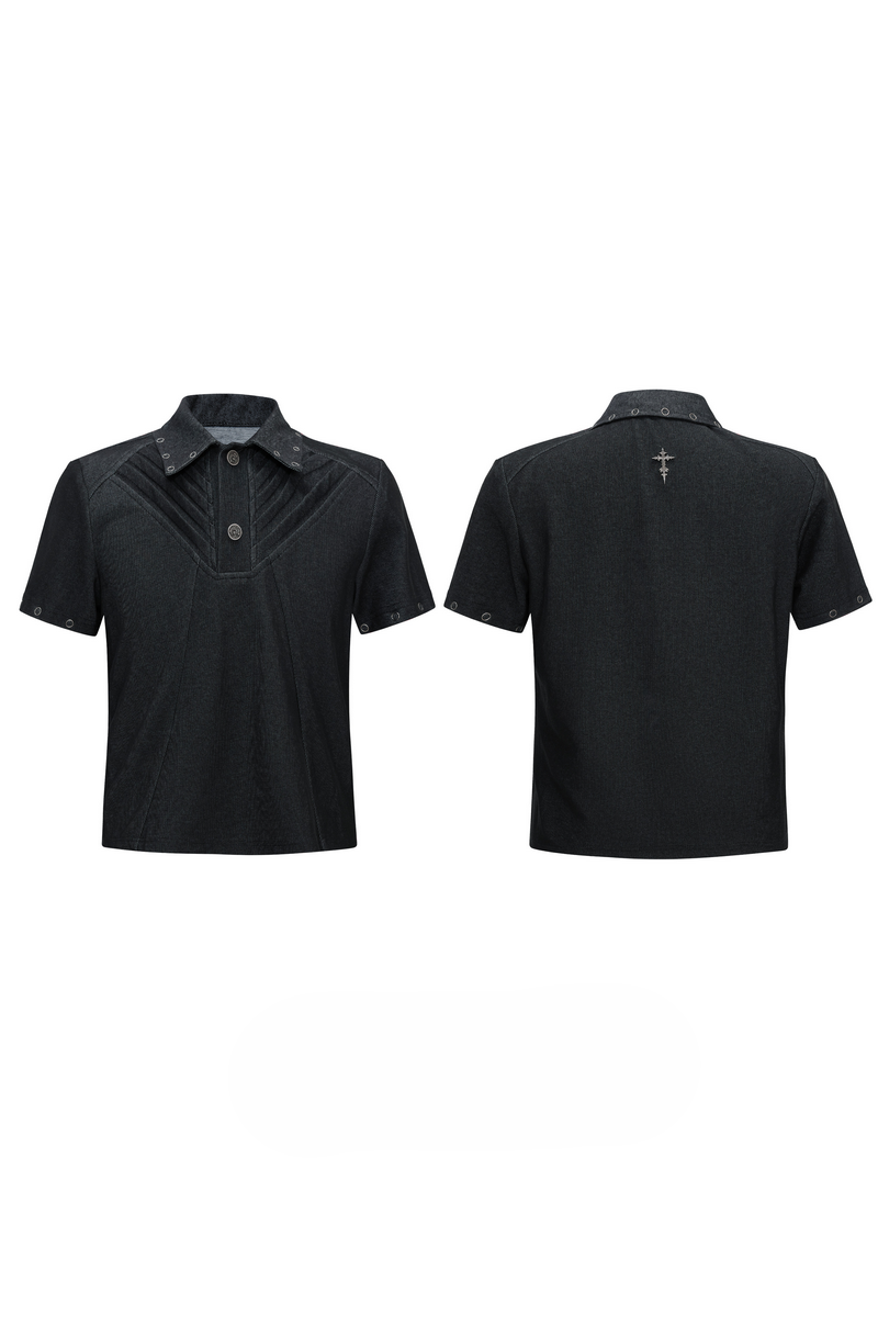Washed Crinkle Polo Shirt