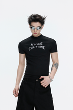 Ribbed Logo T-Shirt