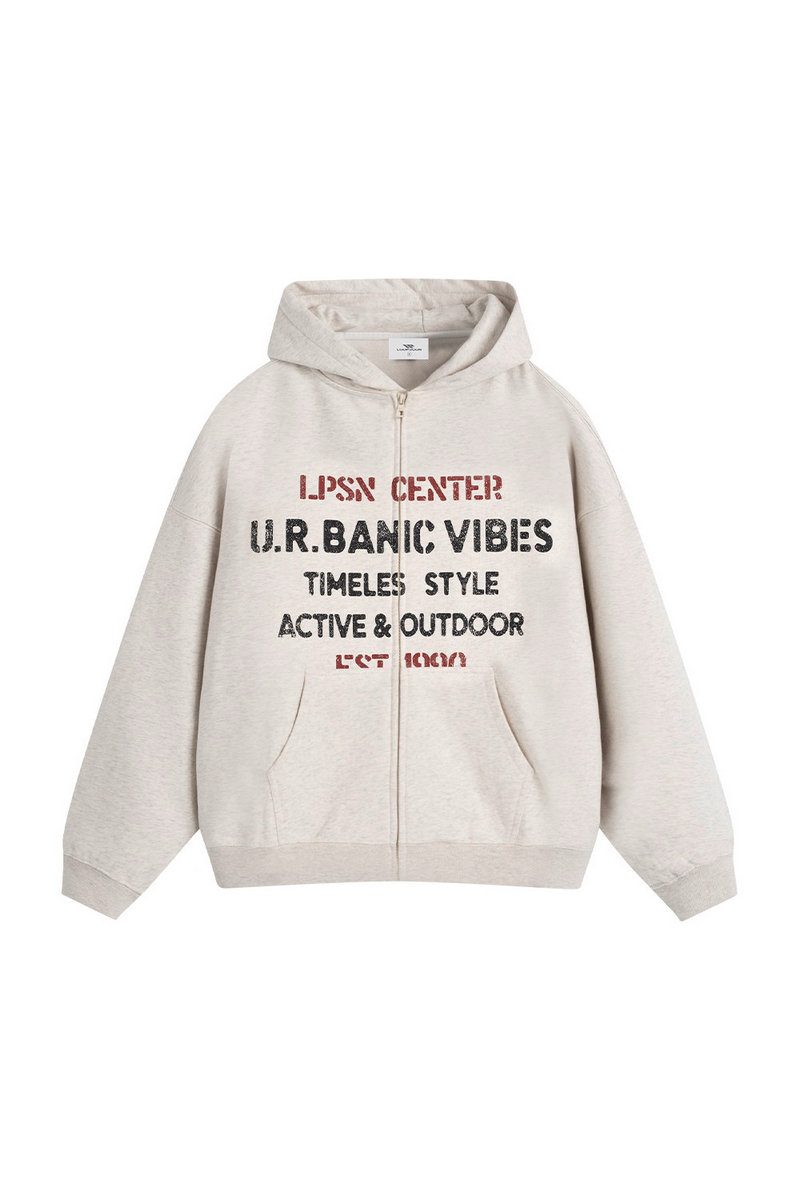 Graphic Zip Hoodie