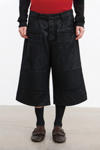 Waxed Biker Capri Jeans
