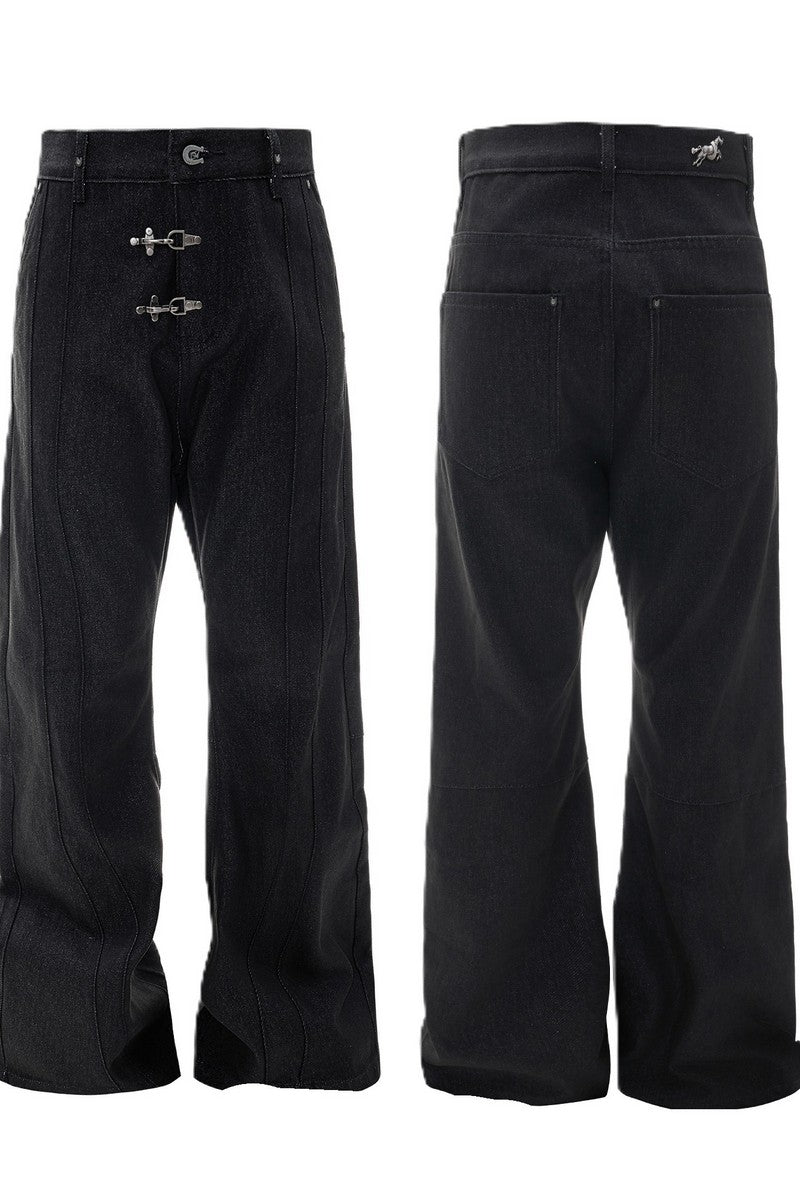 Wrinkled Layered Jeans
