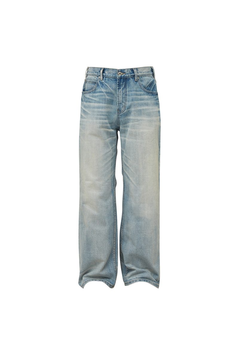 Washed Straight Leg Jeans