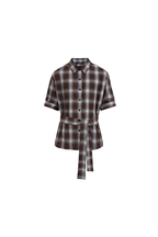 Belted Plaid Shirt