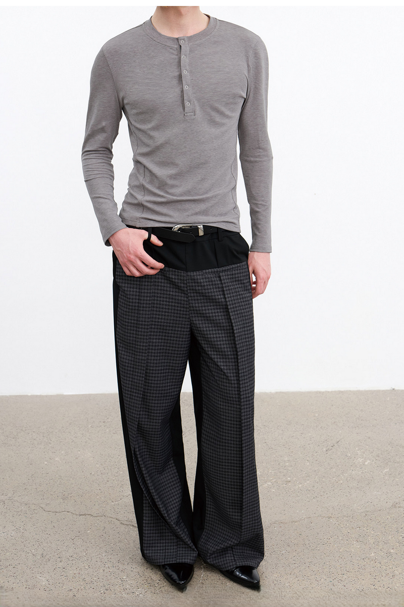 Snap Button Henley Shirt