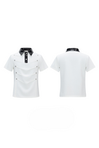 Sequin Buckle Polo Shirt