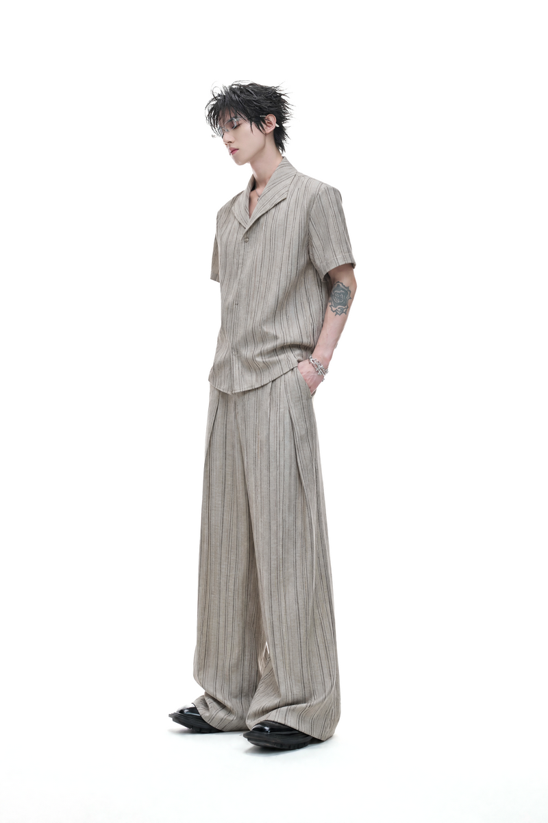 Striped Cuban Loose Trousers