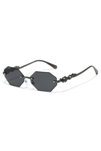 Elegant Rimless Rhinestone Polygon Sunglasses
