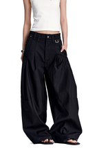 Pleated Wide Leg Trousers