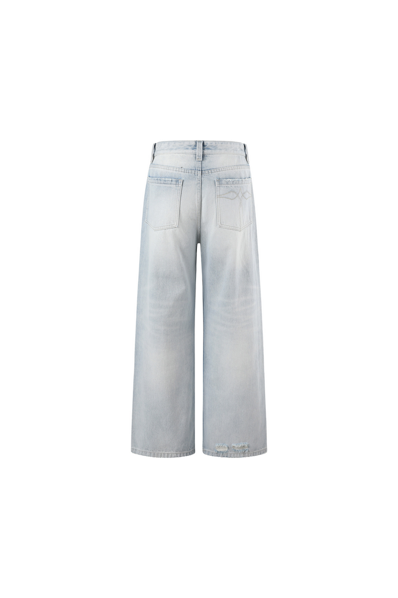Washed Straight Jeans
