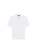 Cable Knit Polo Shirt