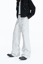Floral Embroidered Flare Jeans