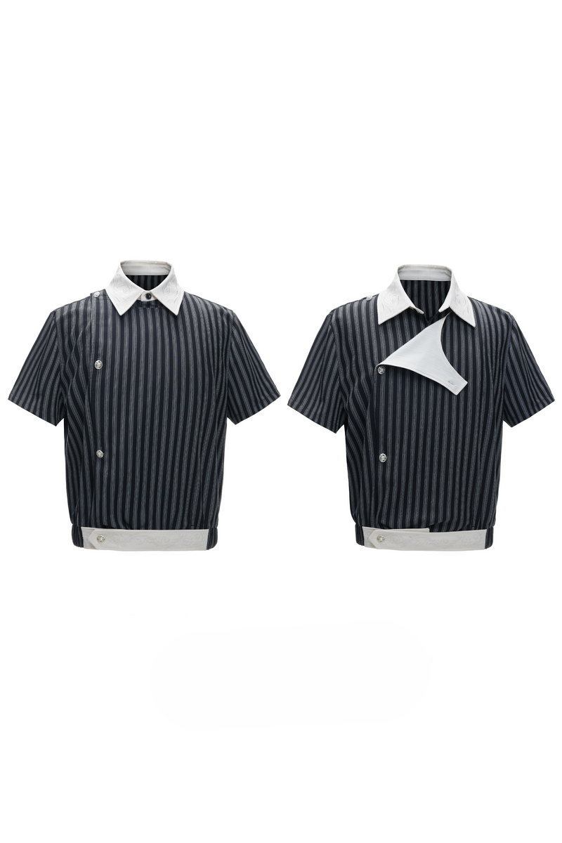 Embroidered Striped Shirt