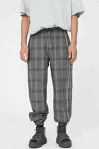 Adjustable Checkered Trousers