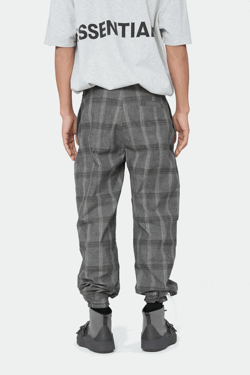 Adjustable Checkered Trousers