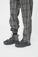 Adjustable Checkered Trousers