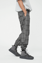 Adjustable Checkered Trousers