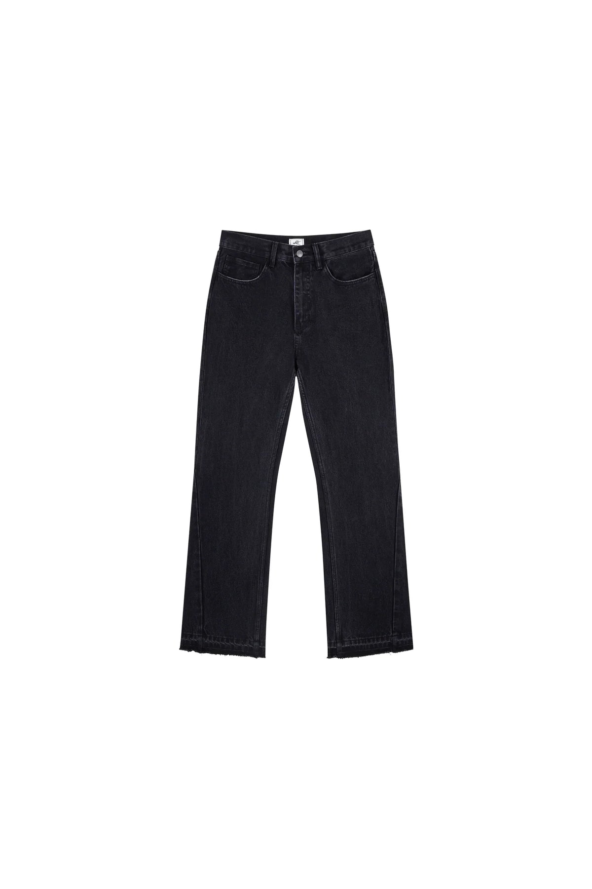 Washed Bootcut Jeans in Washed Black, front view